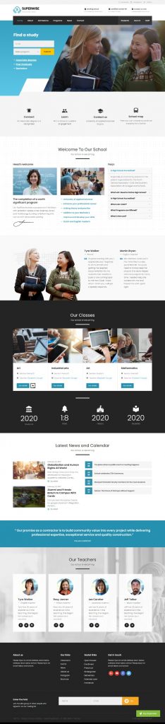 Mẫu website giáo dục – Superwise University