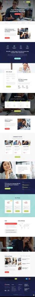 Mẫu website giáo dục – Translang
