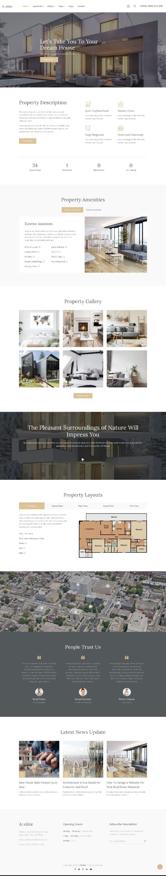 Mẫu Website LandingPage Bất Động Sản Abolire Home 1