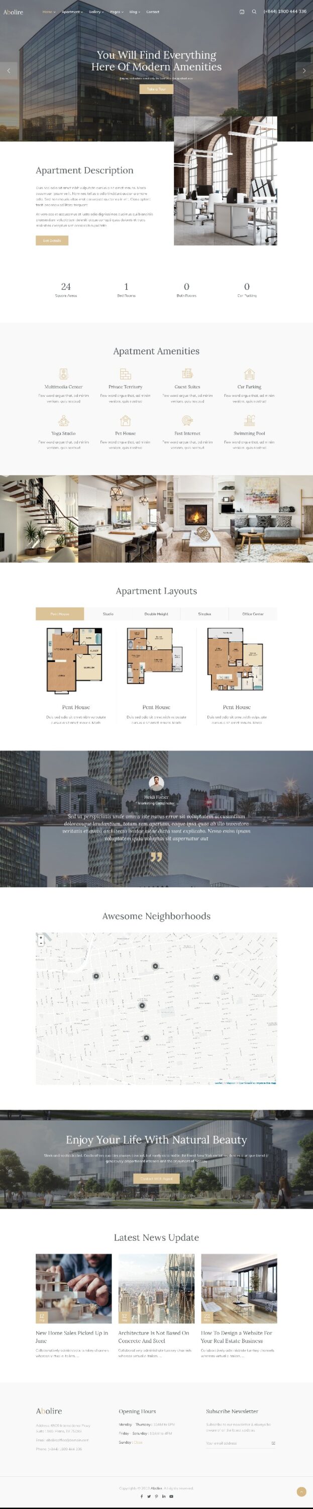 Mẫu Website LandingPage Bất Động Sản Abolire Home 3