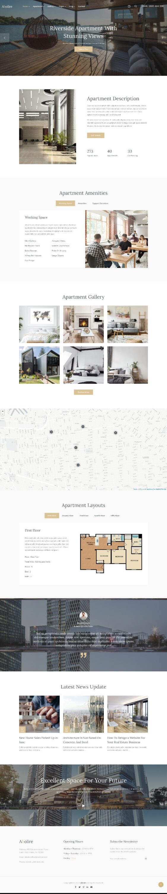 Mẫu Website LandingPage Bất Động Sản Abolire Home 5