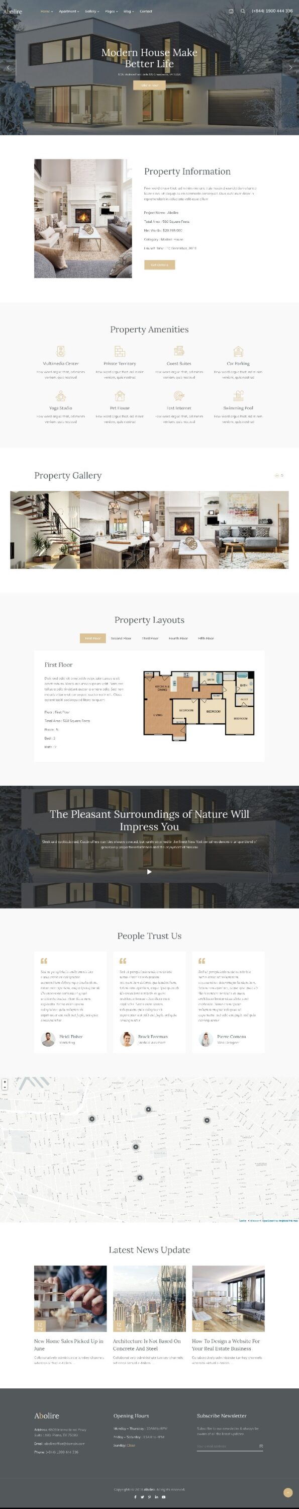 Mẫu Website LandingPage Bất Động Sản Abolire