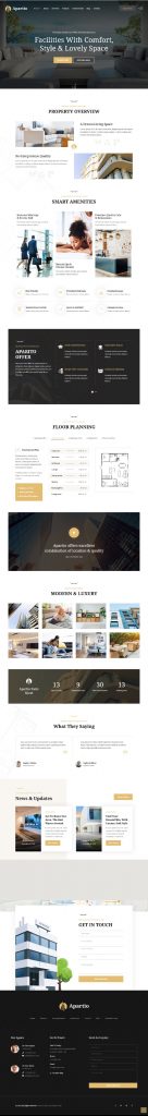 Mẫu Website LandingPage Bất Động Sản Apartio