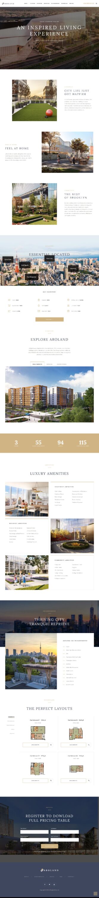 Mẫu Website LandingPage Bất Động Sản Aroland Home 2