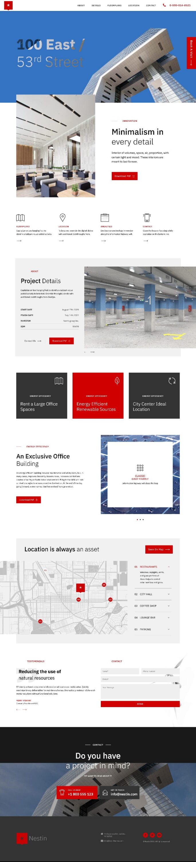 Mẫu Website LandingPage Bất Động Sản Nestin Smart One