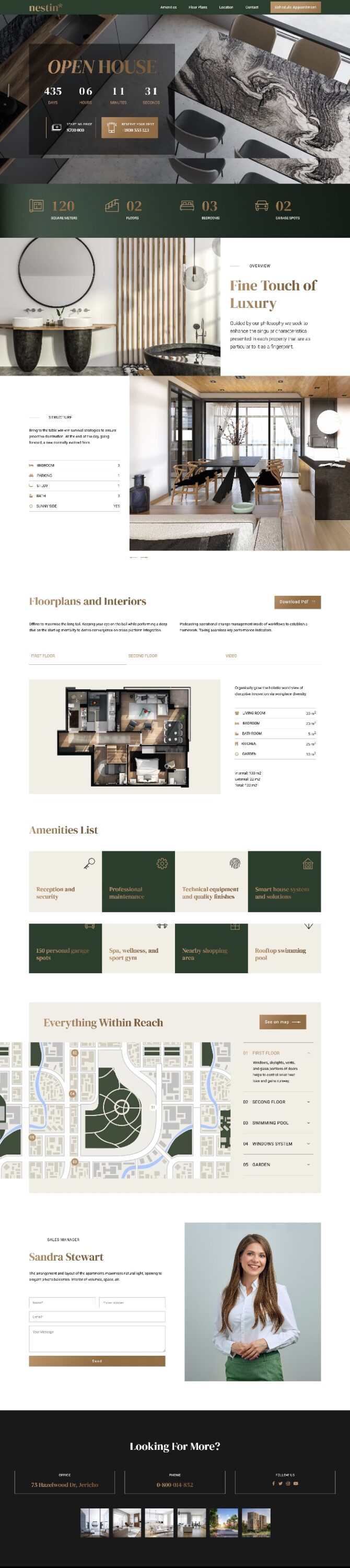 Mẫu Website LandingPage Bất Động Sản Nestin Classy One