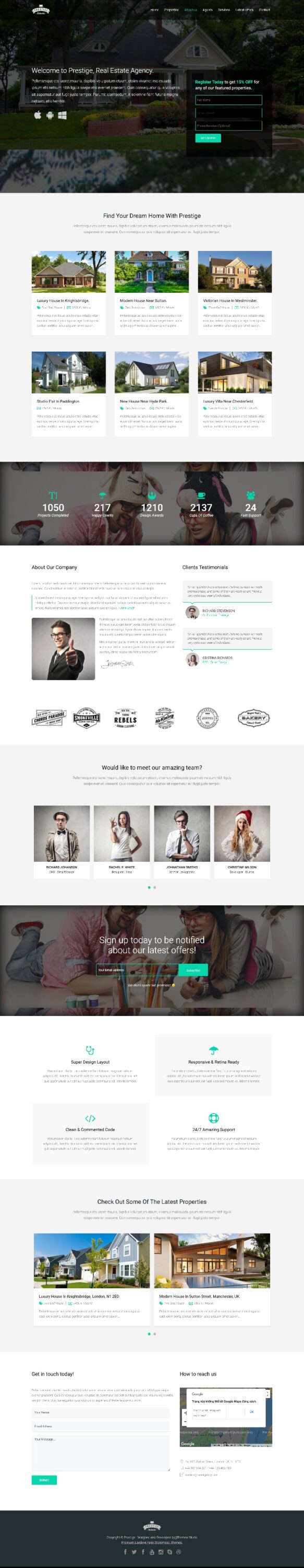 Mẫu Website LandingPage Bất Động Sản Pretige