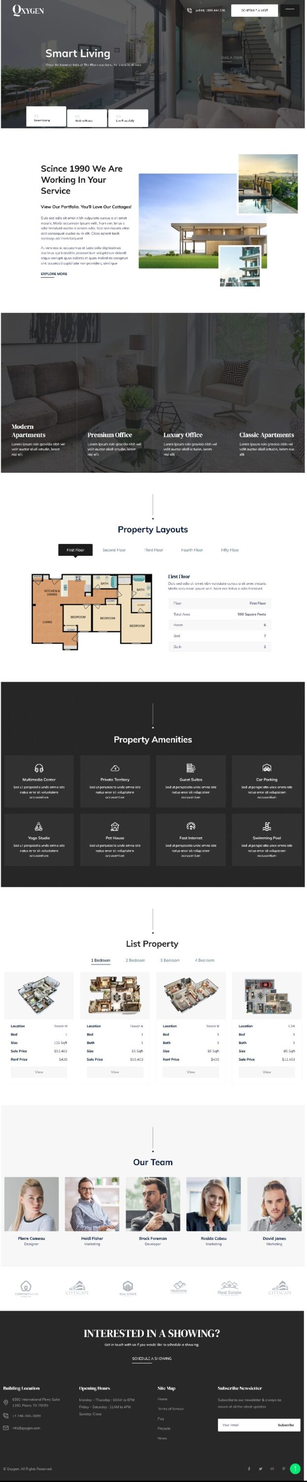 Mẫu Website LandingPage Bất Động Sản Qxygen Home 2