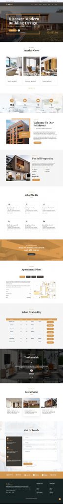 Mẫu Website LandingPage Bất Động Sản Relx Tower Home 1
