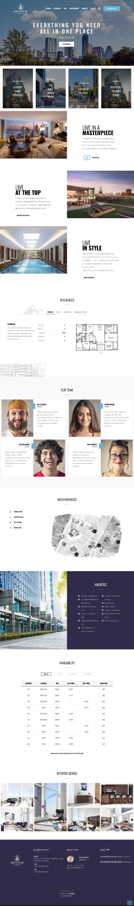 Mẫu Website LandingPage Bất Động Sản SkyView Home 1