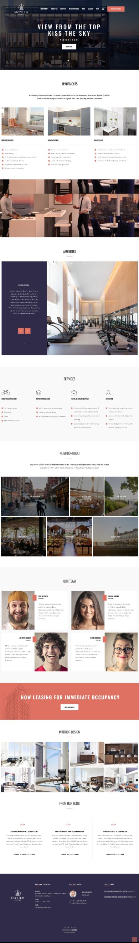 Mẫu Website LandingPage Bất Động Sản SkyView Home 2
