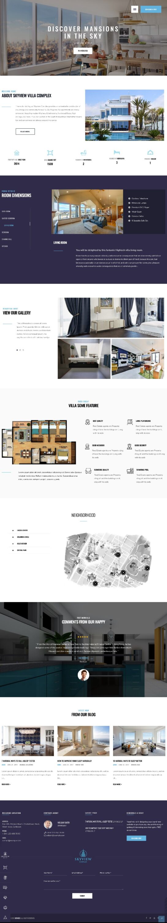 Mẫu Website LandingPage Bất Động Sản SkyView Home 3
