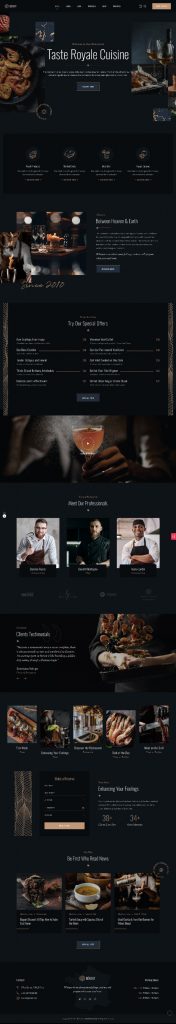 Mẫu Website Nhà Hàng Benoit