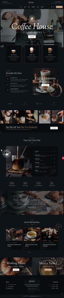 Mẫu Website Nhà Hàng Benoit Home 2