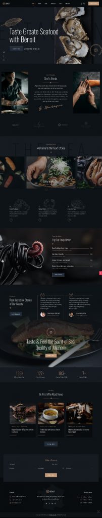 Mẫu Website Nhà Hàng Benoit Home 3