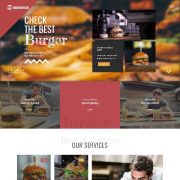 Mẫu Website Nhà Hàng Hamburger