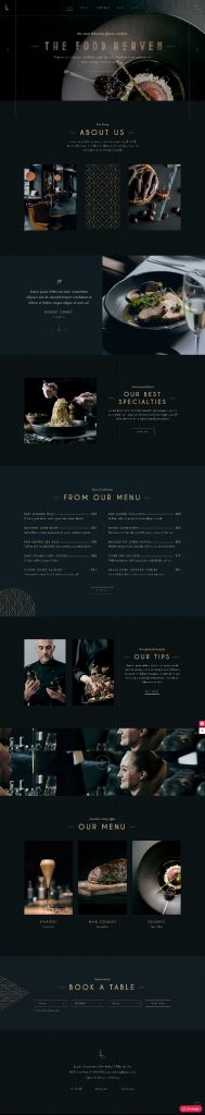 Mẫu Website Nhà Hàng Laurent