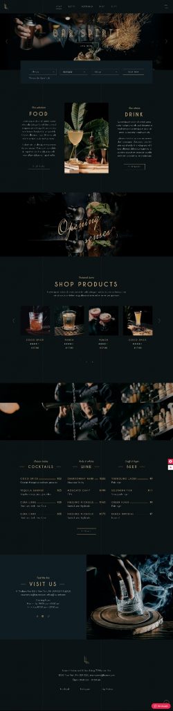 Mẫu Website Nhà Hàng Laurent Bar Home