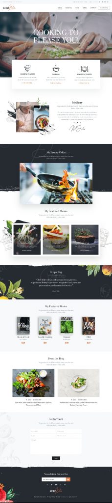 Mẫu Website Nhà Hàng Picante Chef