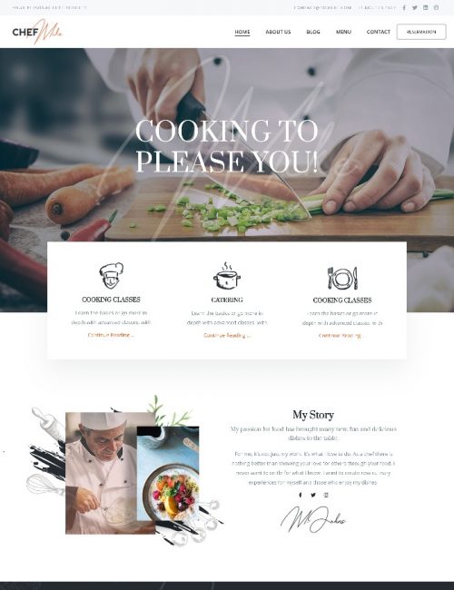 Mẫu Website Nhà Hàng Picante Chef