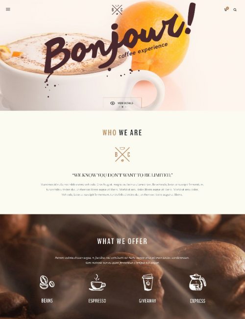 Mẫu Website Nhà Hàng Picante Coffee