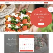 Mẫu Website Nhà Hàng Pizza Line