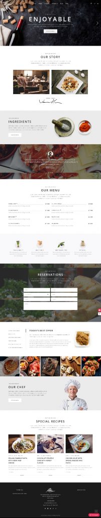 Mẫu Website Nhà Hàng Savory
