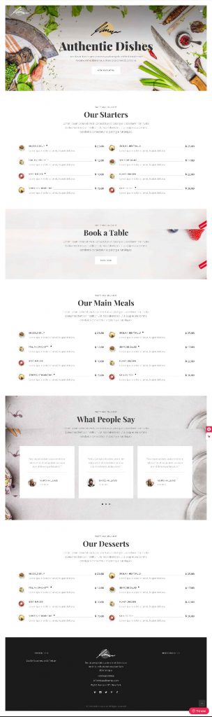 Mẫu Website Nhà Hàng Savory Health Food Home