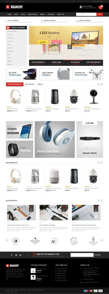 Mẫu Website Bán Hàng Công Nghệ – Branchy Home 3