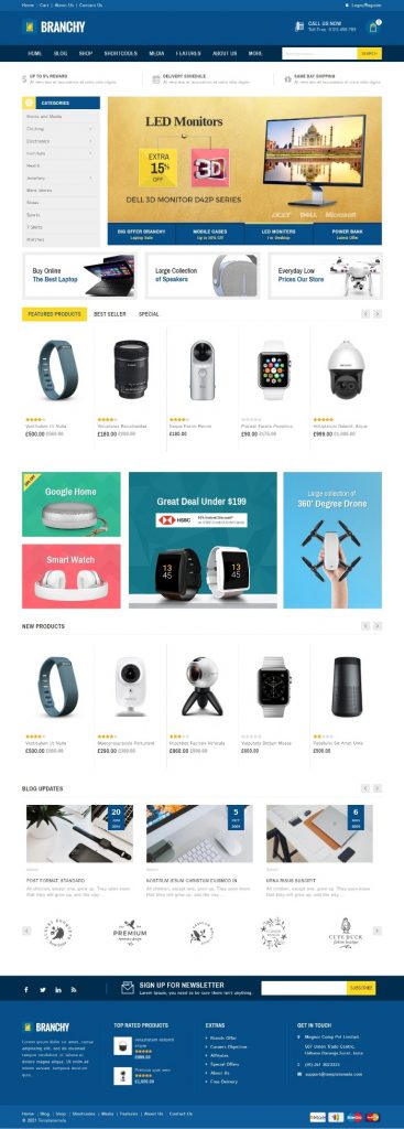 Mẫu Website Bán Hàng Công Nghệ – Branchy Home 4
