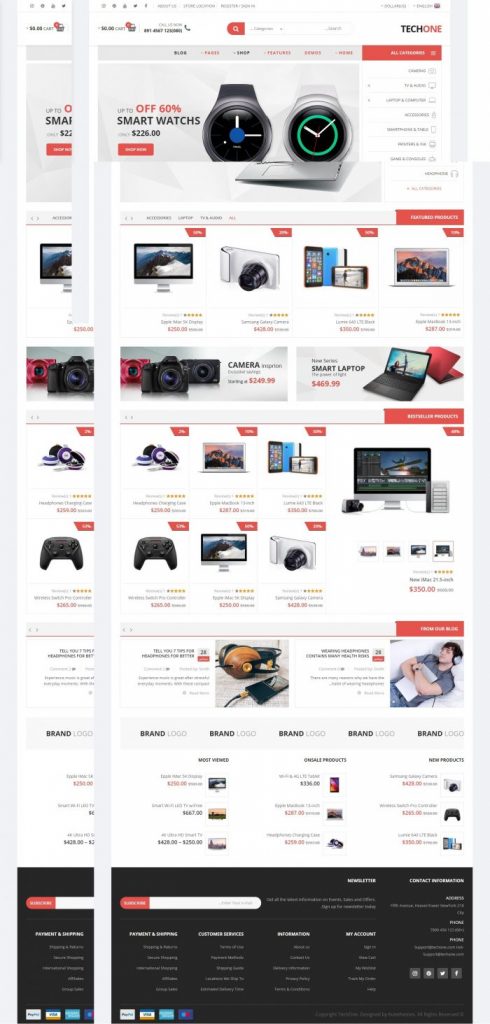 Mẫu Website Bán Hàng Công Nghệ – Tech One