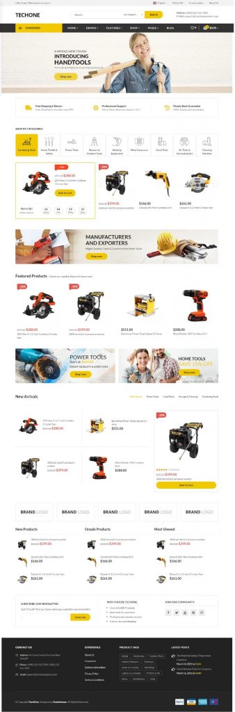 Mẫu Website Bán Hàng Công Nghệ – Tech One Home 2