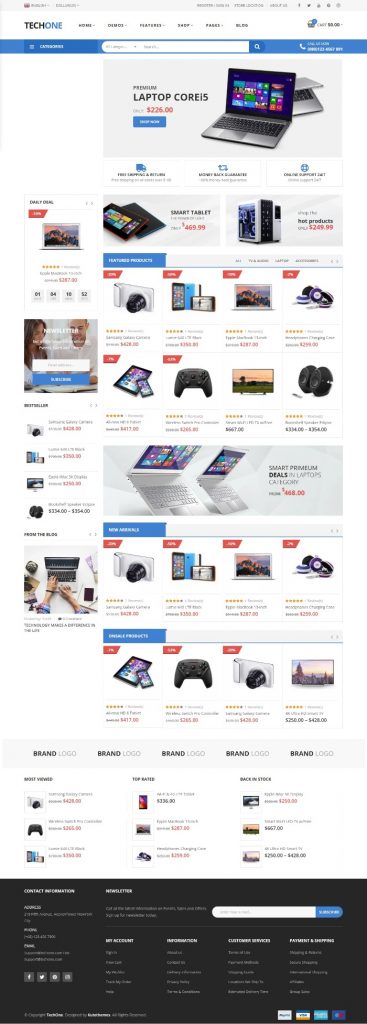 Mẫu Website Bán Hàng Công Nghệ – Tech One Home 3