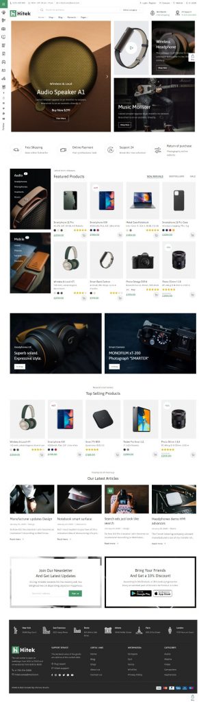 Mẫu Website Bán Hàng Công Nghệ – Hitek