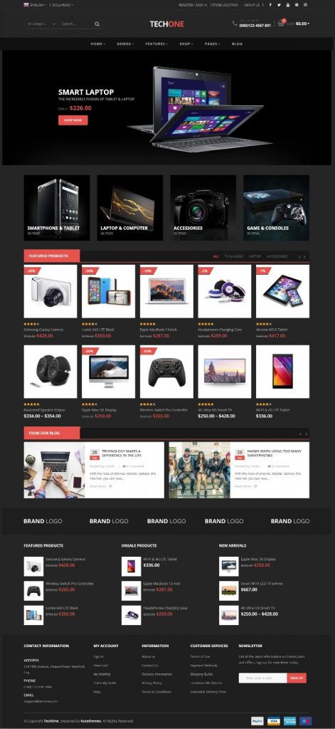 Mẫu Website Bán Hàng Công Nghệ – Tech One Home 4
