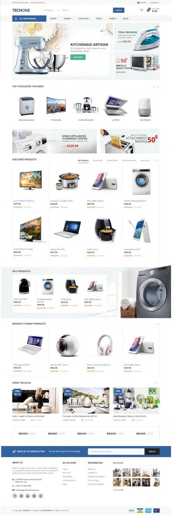 Mẫu Website Bán Hàng Công Nghệ – Tech One Home 5