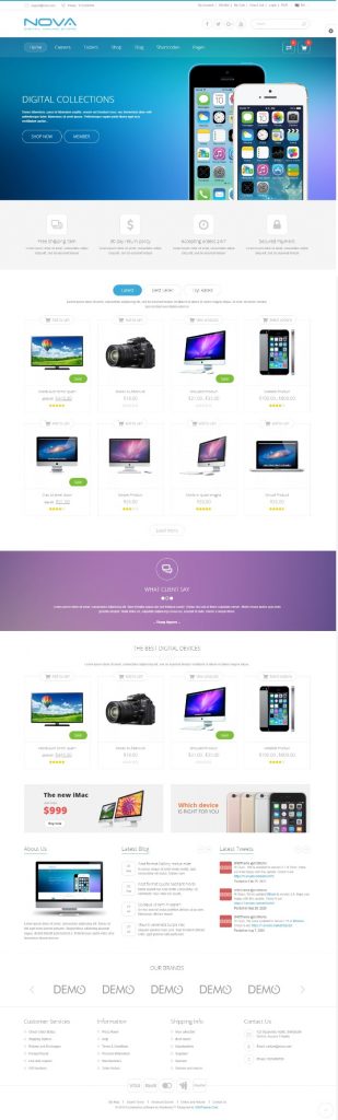 Mẫu Website Bán Hàng Công Nghệ – Nova