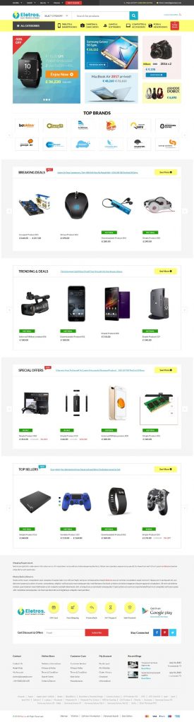 Mẫu Website Bán Hàng Công Nghệ – Electros