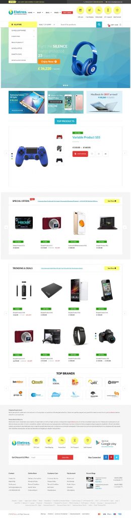 Mẫu Website Bán Hàng Công Nghệ – Eletros Home 2