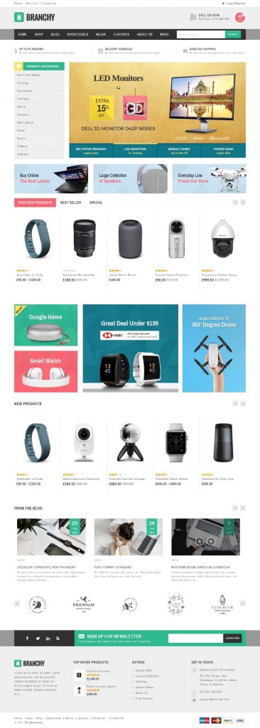 Mẫu Website Bán Hàng Công Nghệ – Branchy