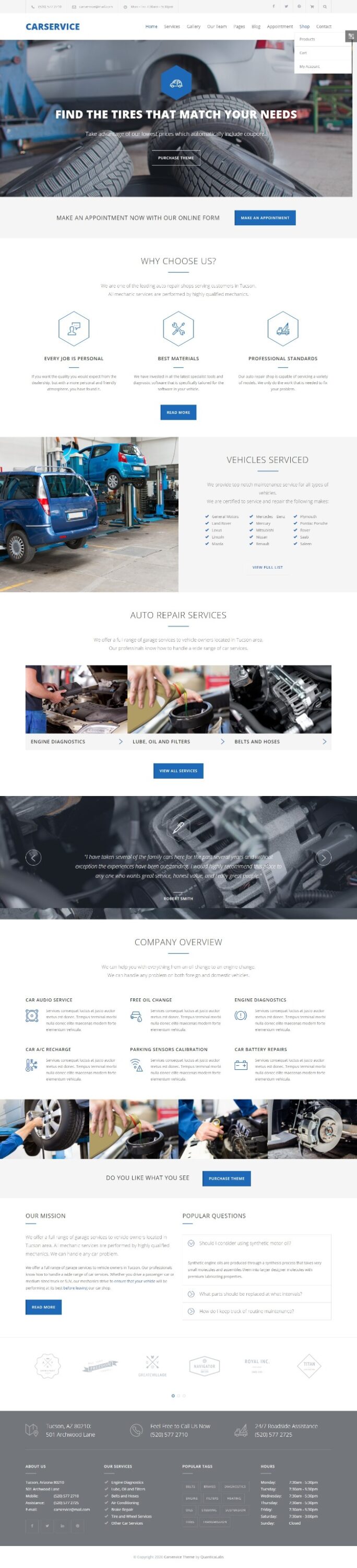 Mẫu Website Dịch Vụ Xe – Car Service
