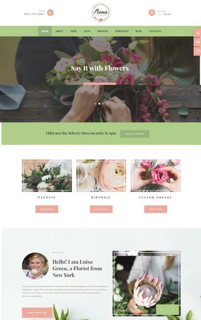 Mẫu Website Bán Hoa - Flowers Boutique and Florist