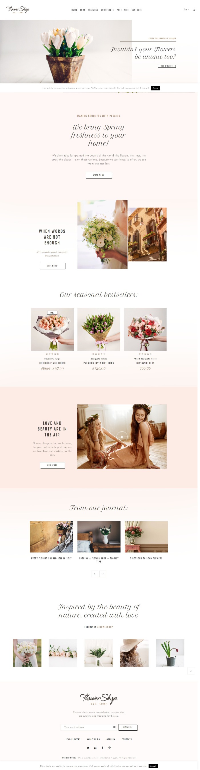 Mẫu Website Bán Hoa - Flower Shop