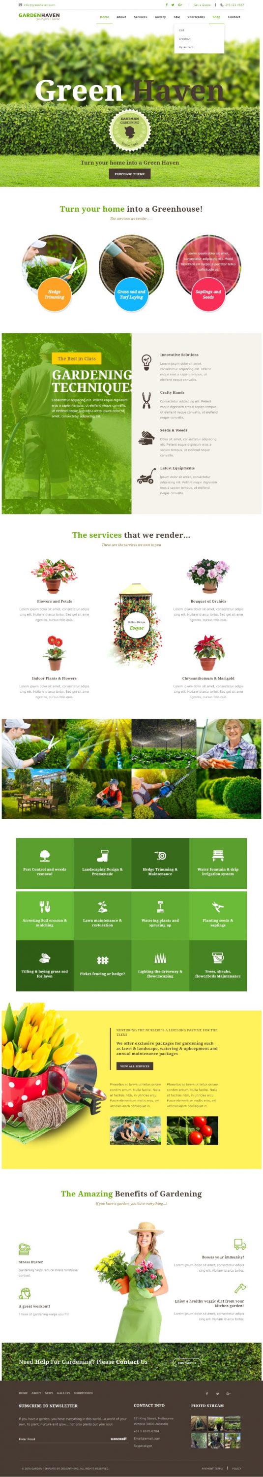 Mẫu Website Dịch Vụ Chăm Sóc Cây Cảnh - Garden