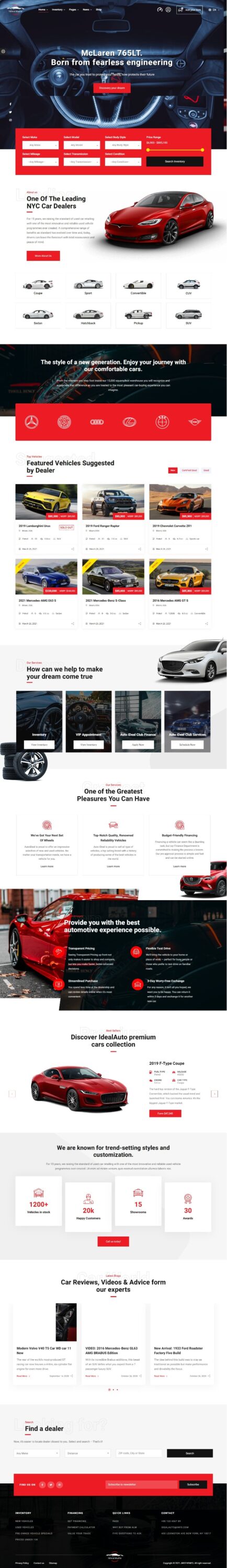 Mẫu Website Xe – IdealAuto