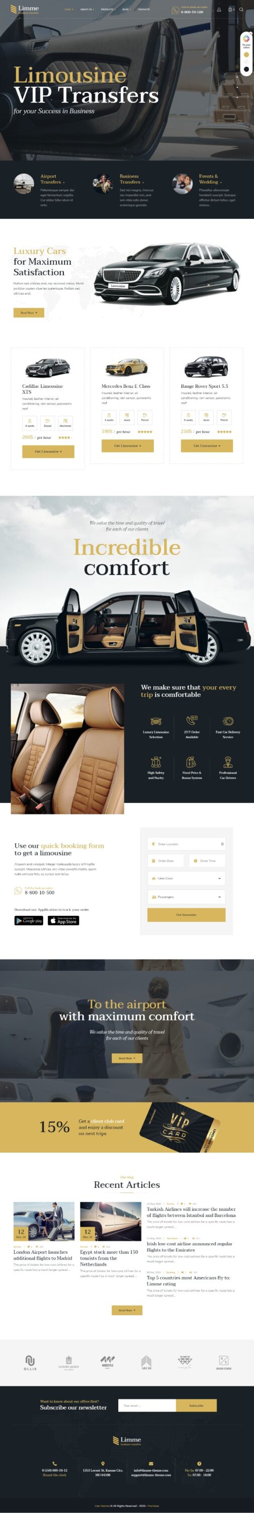 Mẫu website xe – Xe ô tô Limme