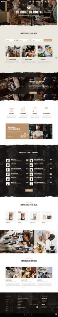 MẪU WEBSITE COFFEE SHOP – BARISTA