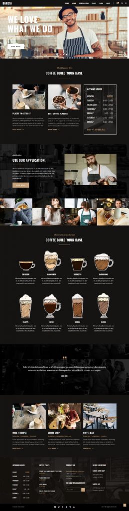 MẪU WEBSITE COFFEE SHOP – BARISTA HOME 2