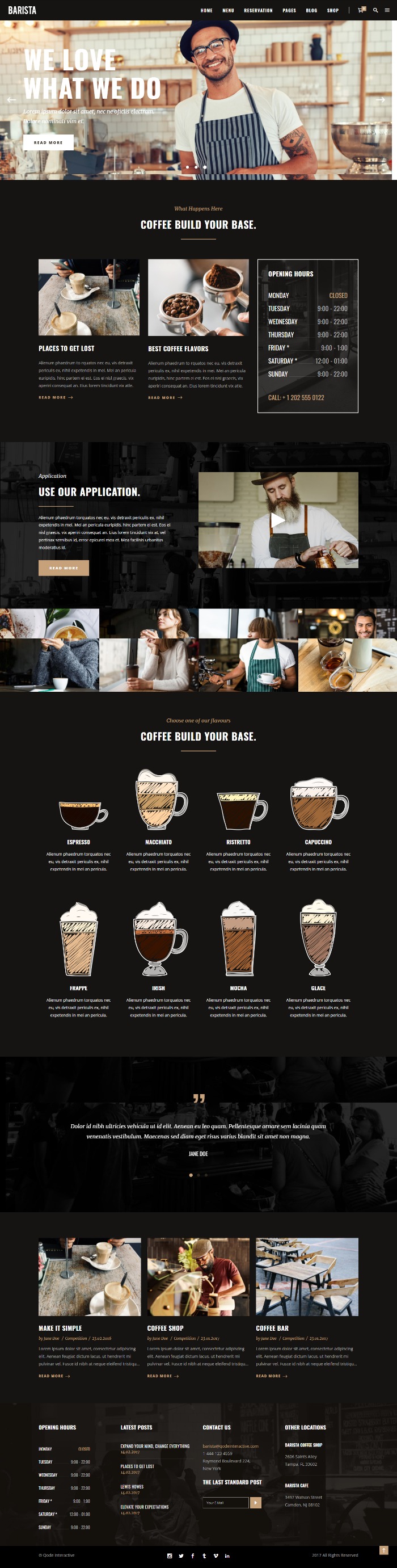 MẪU WEBSITE COFFEE SHOP - BARISTA HOME 2