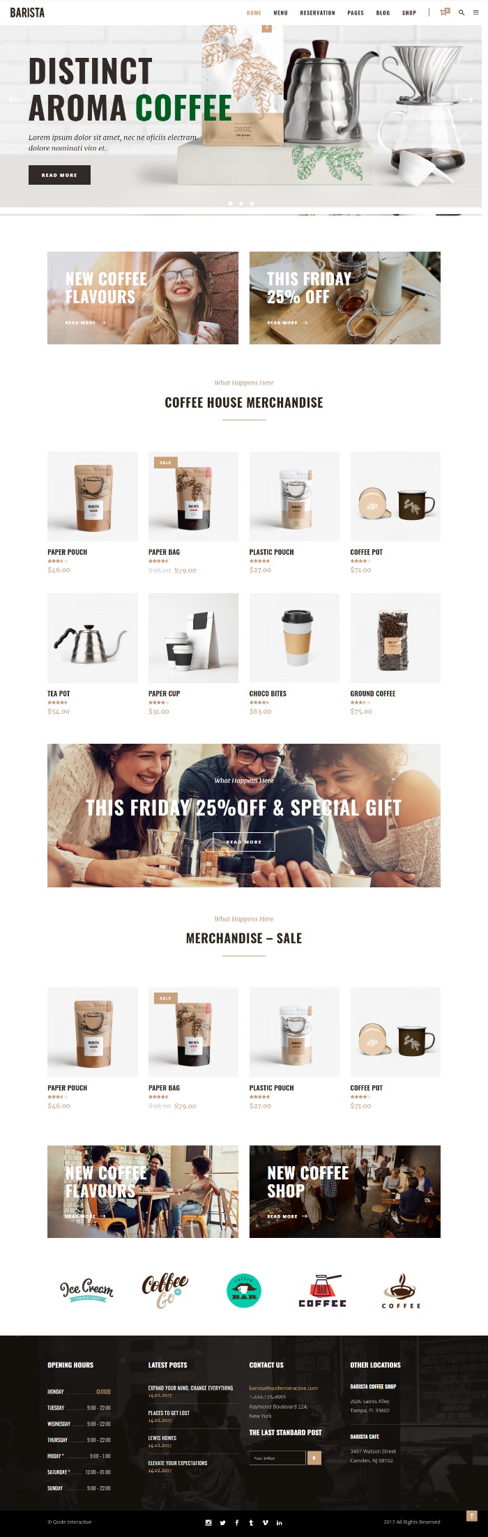 MẪU WEBSITE COFFEE SHOP - BARISTA HOME 3